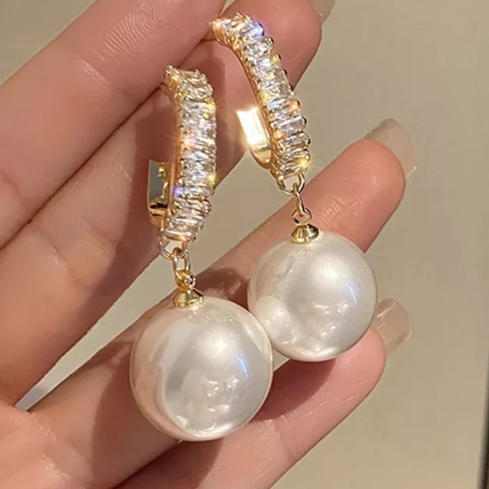 Faux Pearl Drop Earrings